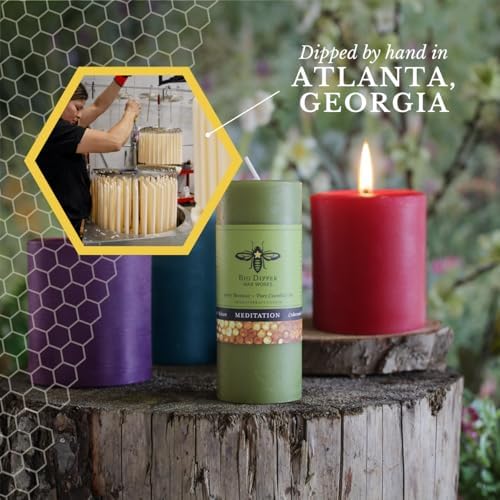 Big Dipper Wax Works 100% Beeswax Pillar Candle, 3 x 3.5 in, Red - Image 4