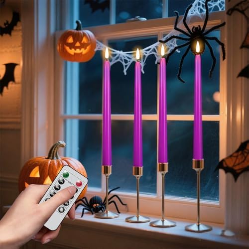 Wondise Halloween Flameless Taper Candles with Remote & Timer - Image 3