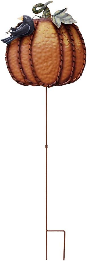 Metal Pumpkin Garden Stakes Welcome Sign Decorative Yard Sign Fall Decor | Autumn Pumpkin Decoration for Harvest Thanksgiving Halloween