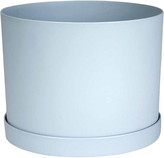 Bloem Mathers Planter w/Saucer Tray 6" Misty Blue