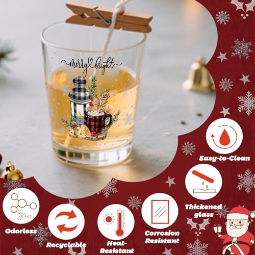 Ziliny 12 Pack Christmas Glass Candle Jar with Lid, 7 oz Xmas Empty Jar - Image 4