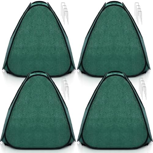 4 Pcs Plant Covers Freeze Protection, 36 x 36 x 38 in, Green by Wesnoy