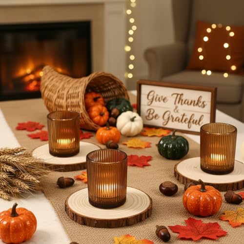 Votive Candle Holders, 36 Pack Amber Candle Holders for Christmas - Image 2