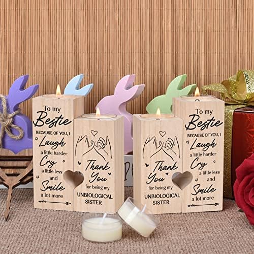 Friendship Gifts for Women, Double-Sided Printing Candle Holders for Bestie - Image 2