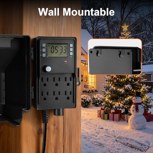 Outdoor Power Stake Waterproof, 7-Day Programmable Digital Timer - Image 6