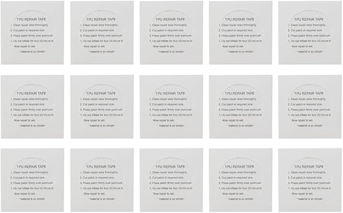 15PCS Square Self-Adhesive TPU Pool Patch Repair Kit Vinyl Inflatable Pool Patches for Swimming Pools, Inflatable Boats, Air Mattresses, Inflatable Toys