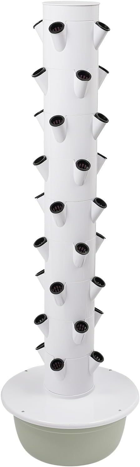 Hydroponics Growing System, 36 Pods Large Vertical Hydroponic Growing Tower with Water Pump & Loop Timer, 9-Tier Indoor Gardening System for Herb Vegetable Fruit (Light Green)