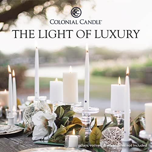 Colonial Candle Unscented Taper Candle, Classic Collection, Wedgewood, 8 in, Pack of 12 - Up to 6 Hours Burn - Image 4