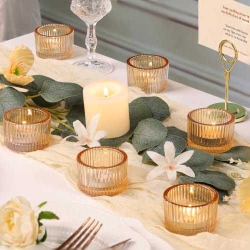 12 Pack Tealight Gold Candle Holders, Votive Tea Light Candle Holder - Image 6
