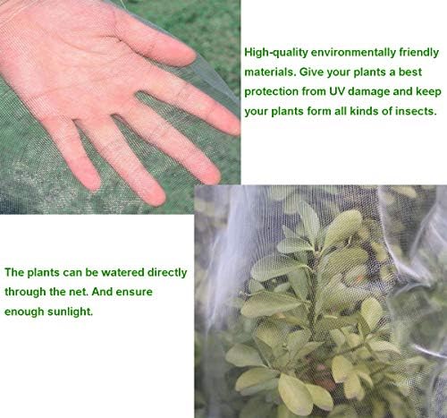 Plant Cover Bags, 4.6X 3.4 Feet Reusable Thicken Encrypted Garden Netting Mesh with Drawstring, Fruit Tree Plant Protect Netting, Plant Cover for Pest, Insect Bird Barrier Netting (2 Pcs) - Image 4