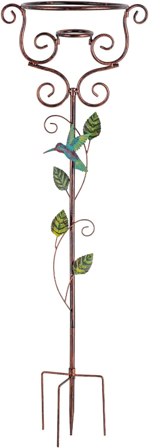 Metal Gazing Ball Stand for 10-12 Inch,39.4" Hummingbird Stand | for Glass Sphere Display Outdoor Garden Yard Art Decor