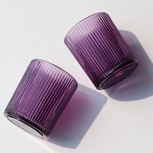 VOHO 12pcs Purple Votive Candle Holders for Halloween Christmas Easter Deco - Image 3