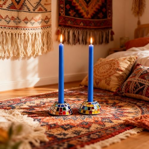 12-Pack Royal-Blue Taper Candles, 10 Inch Unscented Dripless Candlesticks, Long-Lasting Burn Time of 7-8 Hours, Perfect for Home Décor Dinner Party Meditation - Image 3