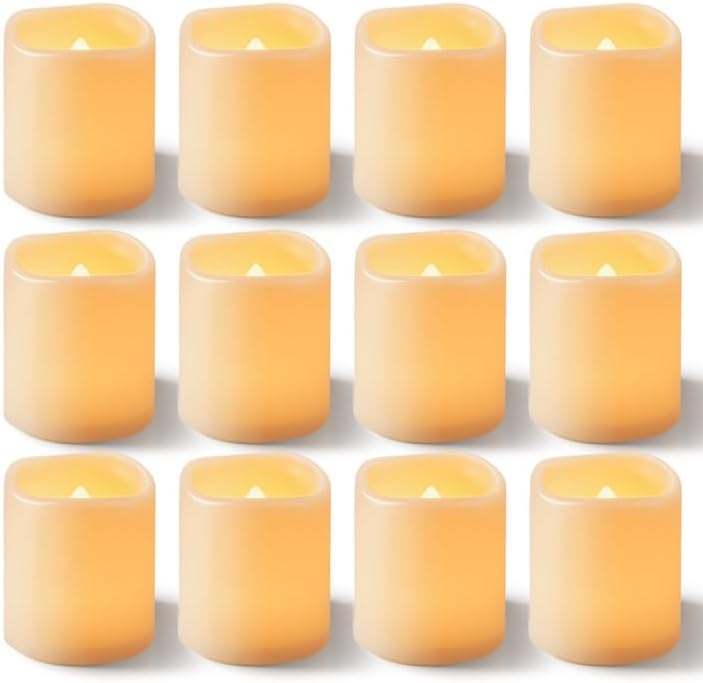 Homemory 100 Pack Ivory Flameless Flickering LED Votive Tealights Candles by Homemory