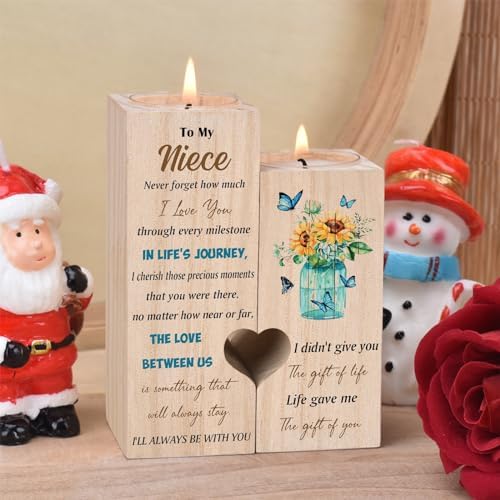 Niece Gifts from Auntie, Candlestick, Christmas Birthday Gifts for Niece - Image 2