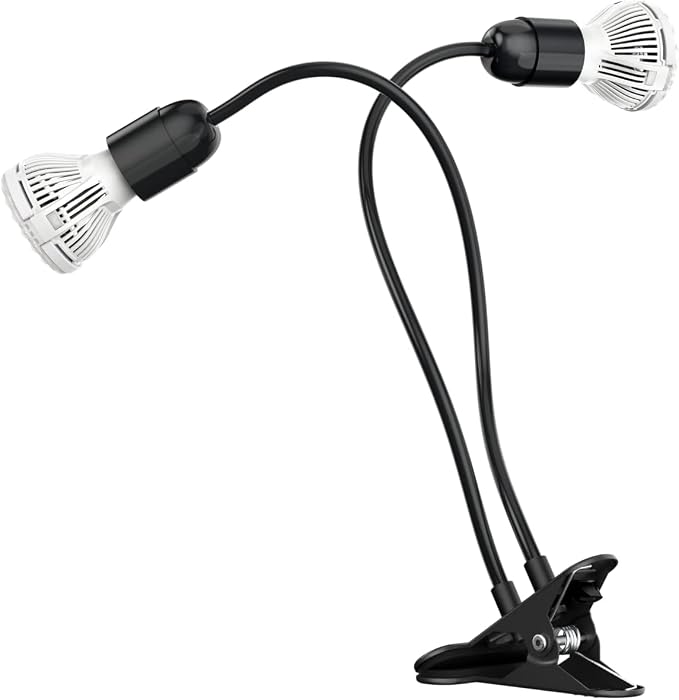 SANSI LED Grow Lights for Indoor Plants, 300W Full Spectrum Gooseneck Clamp Grow Lamp, 20W Power Plant Light with High PPFD for Seeding, Lifetime Free Bulb Replacement Plant Lights for Indoor, 2 Head