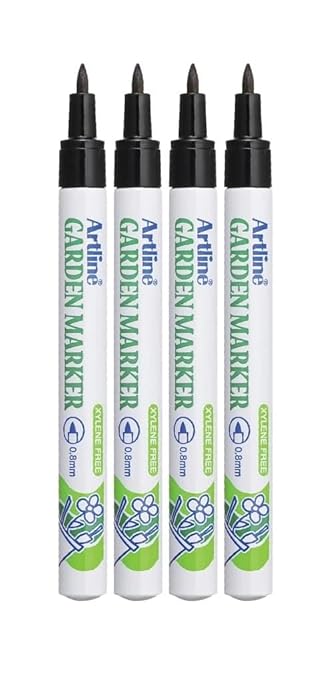 Artline Garden Marker | Water Resistant | Quick Dry Ink Great For Outside Use (4 Markers)