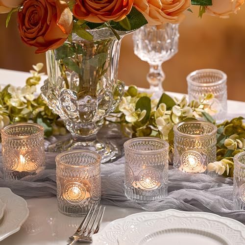30 Pack Clear Glass Votive Candle Holders, Vintage Candle Holder Bulk, Tealight Candle Holders for Table Centerpieces, Home, Bridal Shower, Birthday, Christmas, Thanksgiving Party Table Decor - Image 5