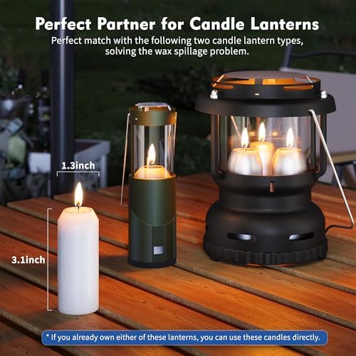 3Pack Emergency Candles for Power Outages, 15H White Candle, 3" Unscented - Image 3