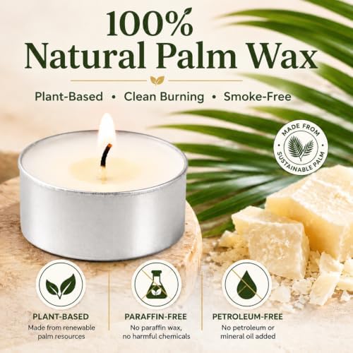 Tea Lights Candles 200 Pack, 6-7 Hour Long Burning Tealight Candles Bulk - Image 6