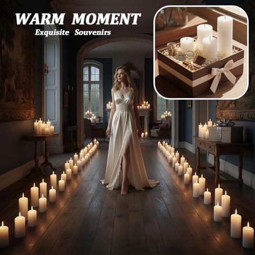 36 Pcs White Pillar Candles Bulk Set，3 Different Lengths 2 x 3/4/6 Inch (6 Each)，Hurricane Candles，Dripless Unscented Smokeless，Gives You a Better Atmosphere When Organizing an Event Party. - Image 6