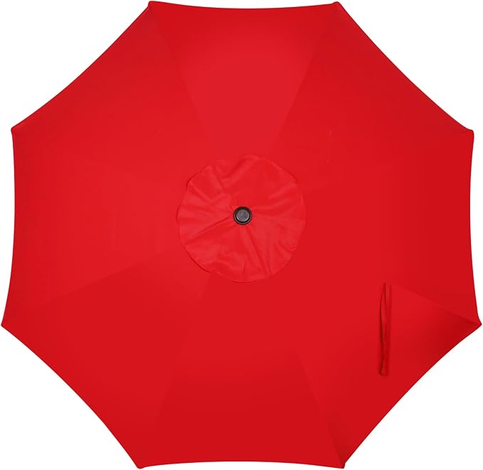 Blissun 9' Outdoor Patio Umbrella, Outdoor Table Umbrella, Yard Umbrella, Market Umbrella with 8 Sturdy Ribs, Push Button Tilt and Crank