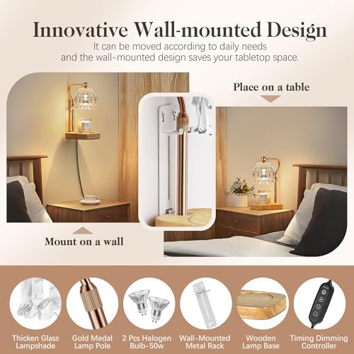 Candle Warmer Lamp with Timer Dimmer, Wax Melts Warmer Lamp for Gift, Clear - Image 4