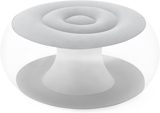 Bestway Inflatable seat, Outdoor Poolsphere Stool with LED Lights, Vinyl, Grey, BW75085