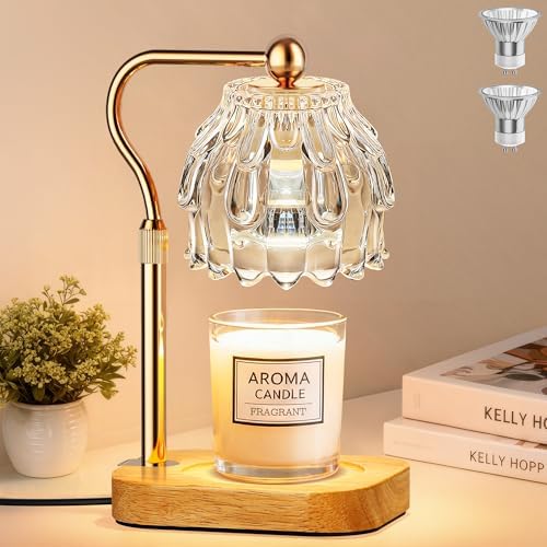 Candle Warmer Lamp with Timer Dimmer, Wax Melts Warmer Lamp for Gift, Clear by Qimh