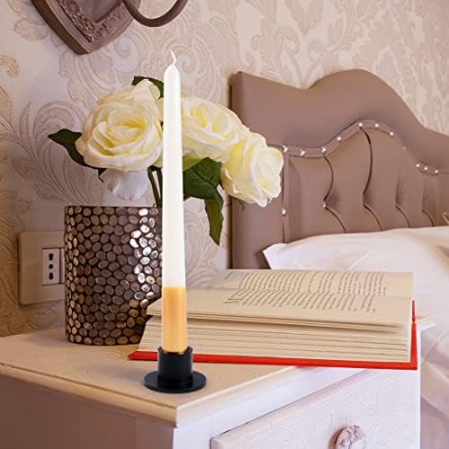 12PCS Matte Black Iron Taper Candle Holders, Standard Fit, Table Decor - Image 2