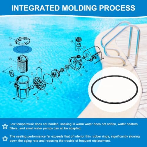 SPX1500P Pool Pump Strainer Cover O-Ring Fit for Haayvward PowerFlo Series Pumps SP1500, SP1580, SP1700, SP1780 and More - 3 Pack