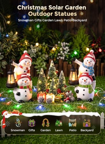 Brightown Solar Snowman Garden Statues for Indoor & Outdoor Christmas Decor - Image 6