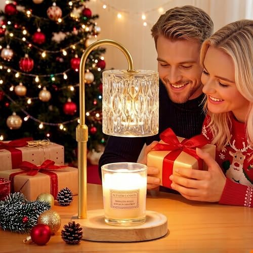Dreamholder Electric Candle Warmer Lamp with Timer, Dimmable Candle Lamp with Adjustable Height, Wax Melter for Jar Candles Wood Base Floral Home Decor Gifts for Women Mom, Natural Wood - Image 7