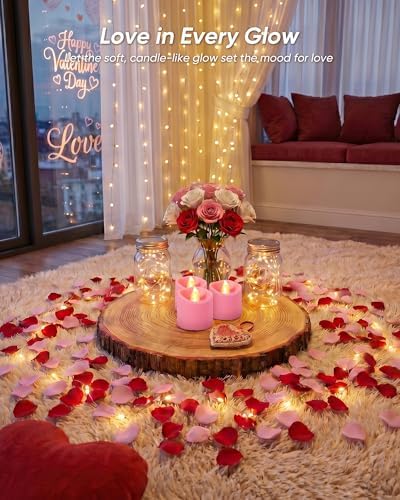Homemory Pink Flameless LED Votive Tealight Candles & Timer Remote, 24Pack - Image 5