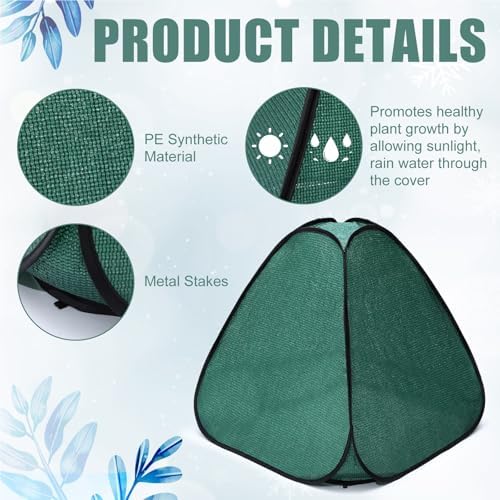 4 Pcs Plant Covers Freeze Protection, 22 x 22 x 24 in, Green - Image 4