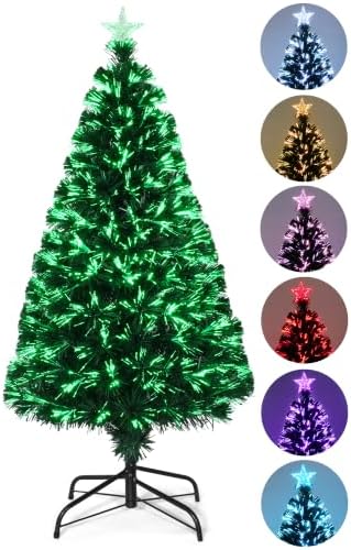 4FT Fiber Optic Christmas Tree with Top Star by HABAGOU