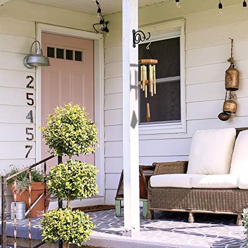 6-Inch Outdoor Indoor Decorative Iron Lantern Wall Hooks Hangers for Hanging Wind Chimes Hummingbird Feeders Candle Holders(Black, Set of 2) - Image 5