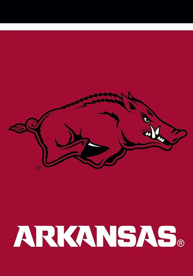 Sparo Arkansas Razorbacks House Flag College Licensed 28" x 40"