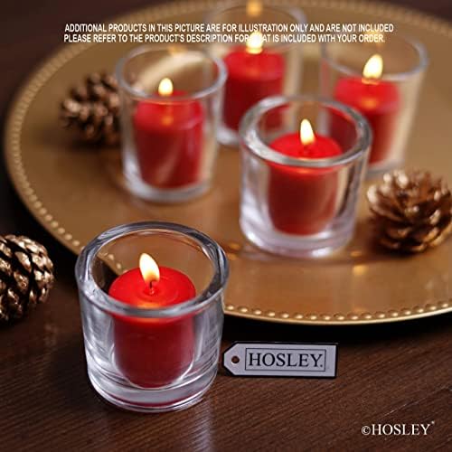 Hosley Set of 72 Unscented Red Votive Candles, 10–12 Hour Burn Time, Long-Burning Candles for Weddings, Events, Home Décor, Spa & Special Occasions - Image 4