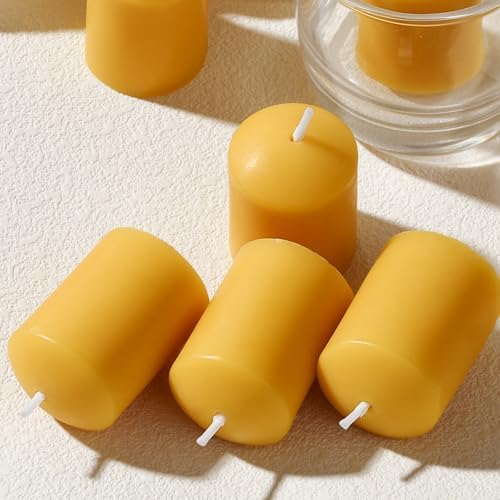 18PCS Beeswax Votive Candles Bulk, Pure Natural Beeswax - 9 Hour Burn Time, Unscented Handmade Candles for Home Décor, Room, Party, Spa, Gift - Image 5