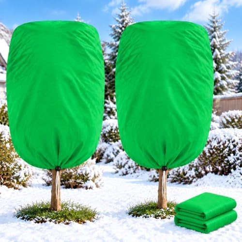 Plant Covers Freeze Protection Bags, Reusable Frost Covers with Drawstring by Unknown