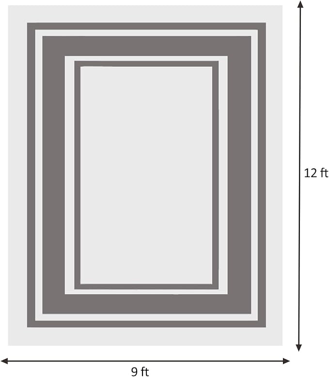 RURALITY Outdoor Rug 9x12 Feet Waterproof for Patio Clearance,Large Plastic Straw Mat for Camping,Porch,RV,Reversible, Easy to Clean,Light Coffee