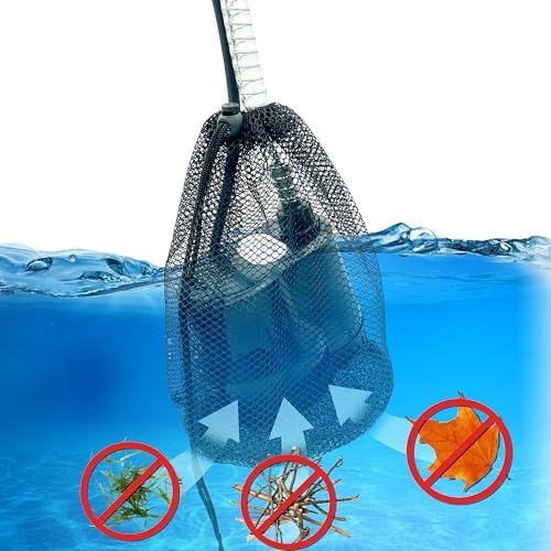 Jokari Nylon Pool Pump Filter Protection Mesh Bag with Sponge Base | 6x6x8 Inch Filters. Prevents Clogging, Protects Pump from Large Debris. Durable, Easy-to-Use Net Cover, Cleaner Pools