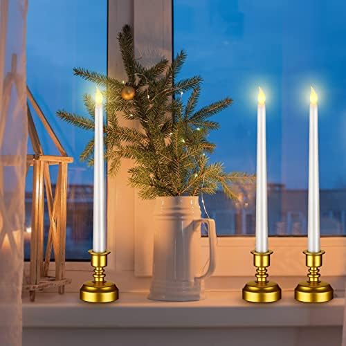 Fumete 16 Pcs Flameless Candles with Gold Base - Image 6
