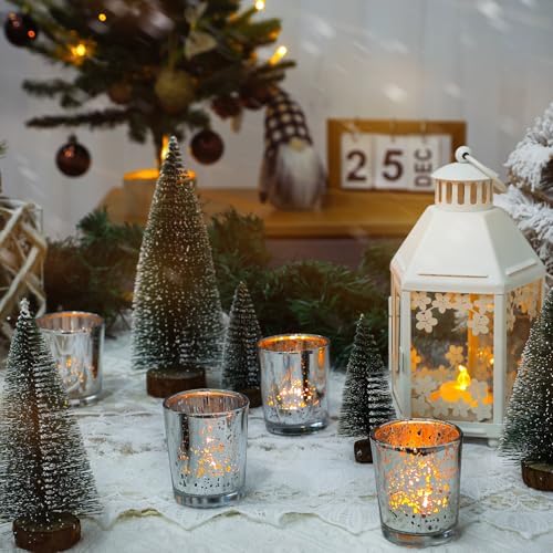 UPBUD Silver Votive Candle Holders Set of 24 - Image 5