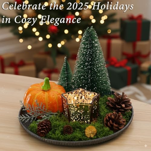 Letine 8pcs Gold Star Candle Holders Set - Elegant Tea Light & Votive Holders for Diwali, Weddings, Fall Decor - Mercury Glass Star Jars with Celestial Glow(2.44" Height) - Image 6