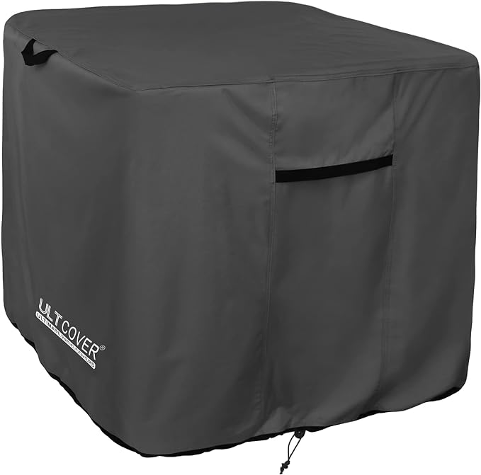 ULTCOVER Waterproof Square Air Conditioner Cover for Outside AC Units Size Upto 32W x 32D x 36H inch, Black
