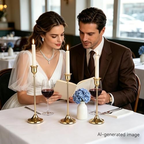 12 Pcs Gold Candlestick Holders,Candle Holder for Candlesticks - Image 5