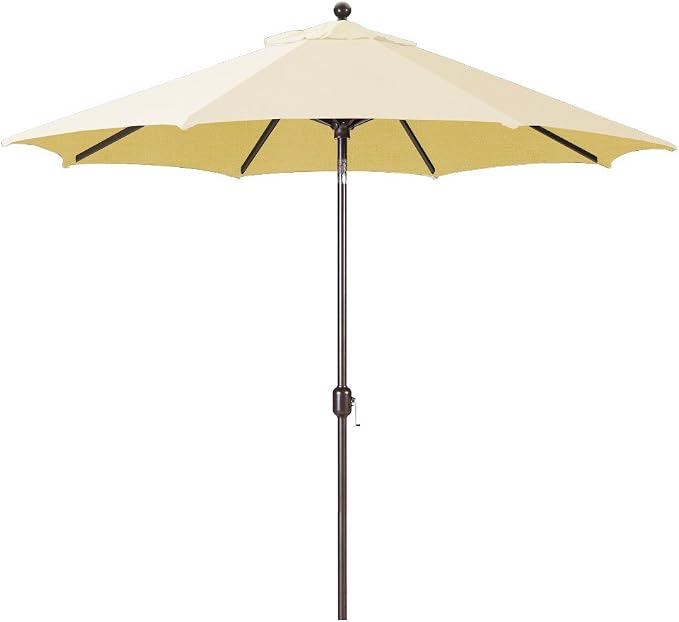 Galtech 9-Foot (Model 737) Deluxe Auto-Tilt Umbrella with Antique Bronze Frame and Sunbrella Fabric Canvas (Includes Extended Frame Warrantee)