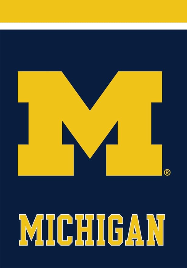 Briarwood Lane House Flag 40x28 For Outdoor Michigan Wolverines NCAA Licensed House Flag